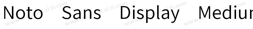Noto Sans Display Medium字体转换